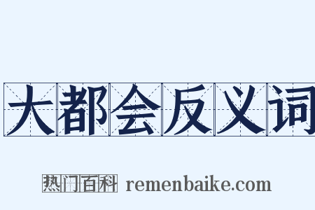 大都会反义词是什么意思的图片